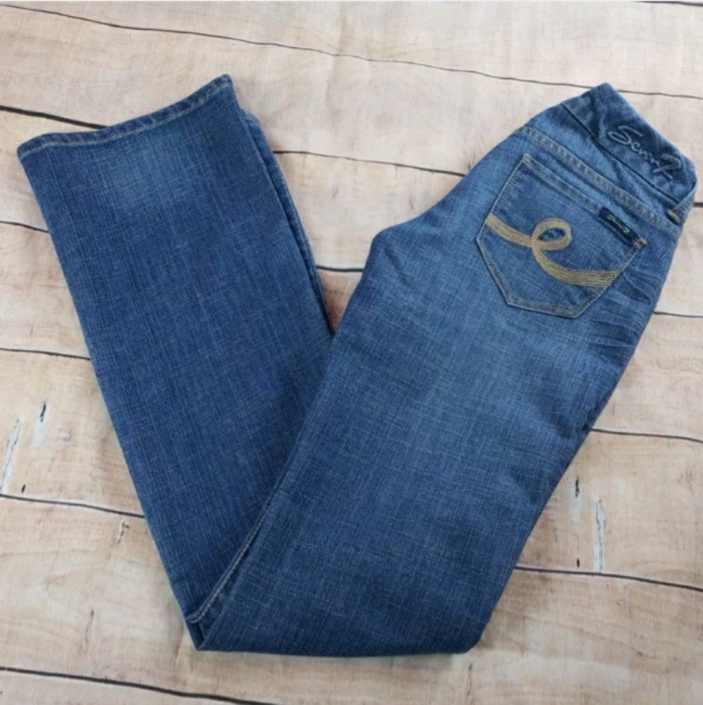 EUC Seven7 womens boot cut 5-pocket jeans Sz 26 - Picture 1 of 8